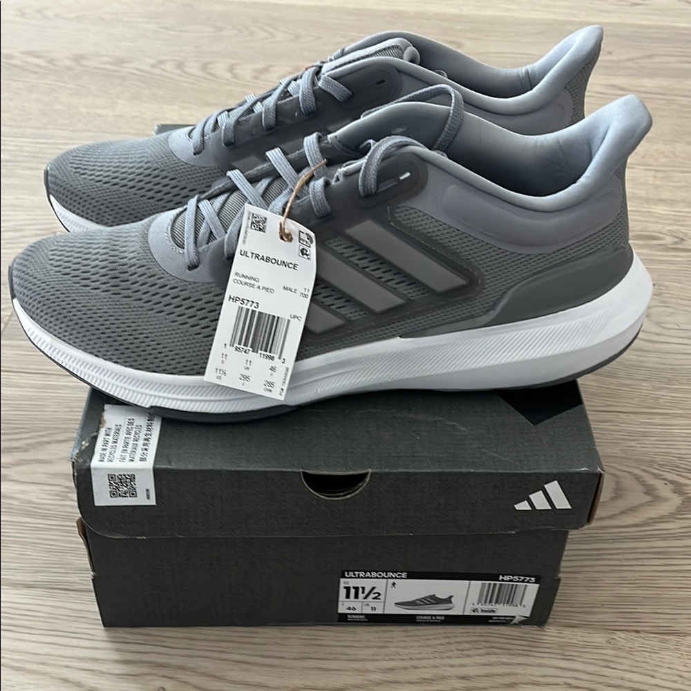 Adidas Ultrabounce Gray Running Shoes